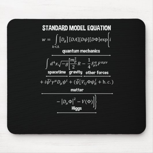 Nerdy標準モデル方程式 – Gift For Physics1 マウスパッド (正面)