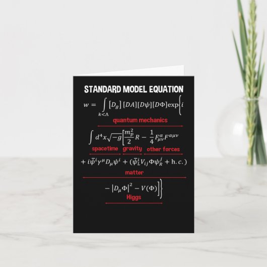 Nerdy標準モデル方程式 – Gift For Physics2 カード (正面)