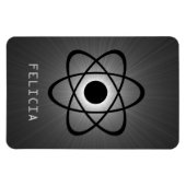 Nerdy Atomic Premiumマグネット、グレー マグネット (横)