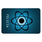 Nerdy Atomic Premiumマグネット、ブルー マグネット (横)