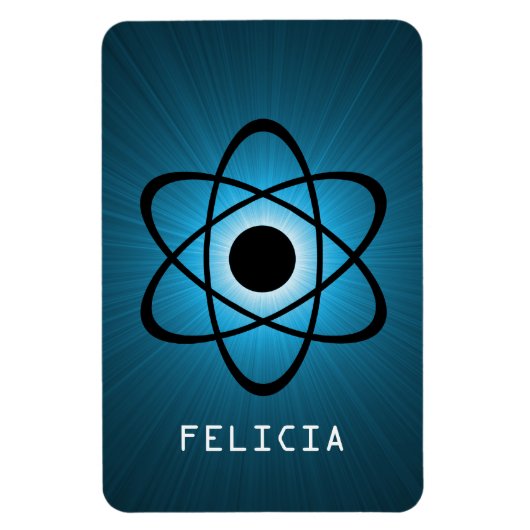 Nerdy Atomic Premiumマグネット、ブルー マグネット (縦)