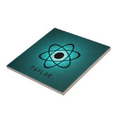 Nerdy Atomic Tile、ティール（緑がかった色） タイル (側面)