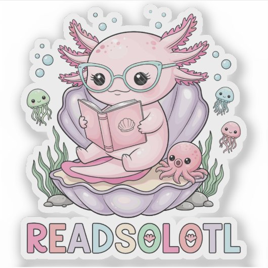 Nerdy Axolotl読の著書 シール (正面)