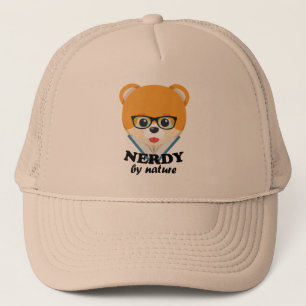 Nerdy by自然-おもしろいかわいい犬のおたくポメラニア犬 キャップ