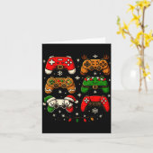 Nerdy Christmas Shirt For Boys Men, Xmas Gaming Co カード (黄色い花)