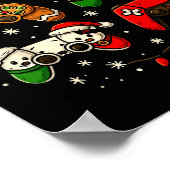 Nerdy Christmas Shirt For Boys Men, Xmas Gaming Co ポスター (角)