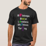 Nerdy Computer Science Babbage Boole Lovelace Math Tシャツ<br><div class="desc">Nerdy Computer Science Babbege Boole Lovelace Mathenticians</div>