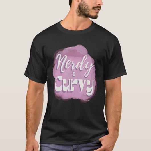 Nerdy Curvy Retro Vibe Ladies Girls Women's Tシャツ (正面)