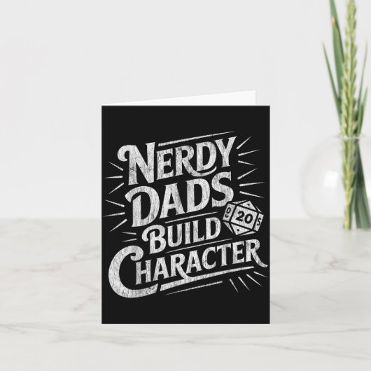 Nerdy Dads Build Character Father Humor  カード (正面)