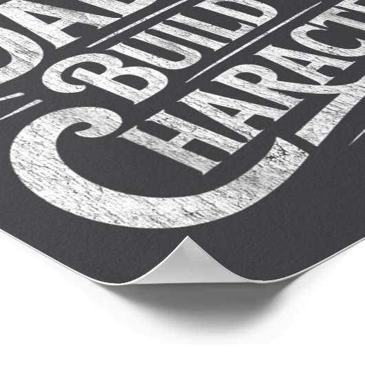 Nerdy Dads Build Character Father Humor  ポスター (角)