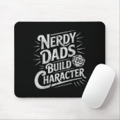 Nerdy Dads Build Character Father Humor  マウスパッド (マウス)