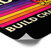 Nerdy Dads Build Character, Retro Tabletop Rpg Fat ポスター (角)