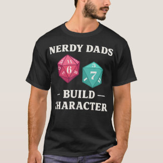 Nerdy Dads Build Character Rpg ゲーミング D20 Tシャツ
