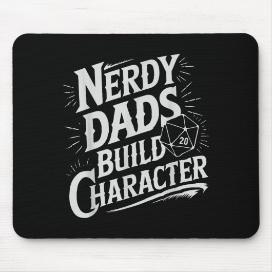 Nerdy Dads Build Character Rpg Dice Father Humor  マウスパッド (正面)
