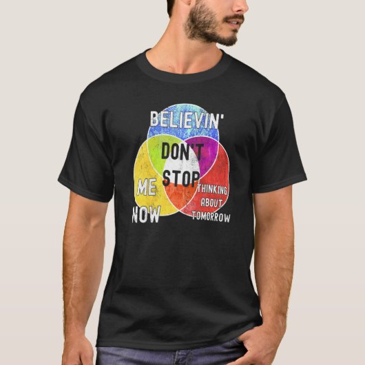 Nerdy Don't Stop Venn Diagram Algebra Math Teacher Tシャツ (正面)