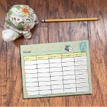 Nerdy Ducking Kid春ブックログ評価付き ノートパッド<br><div class="desc">おもしろい春読のログnotepadは子供のためのオタクな黄色のアヒルを特徴とする。生徒は自分の本のタイトルや作家読など、自分の持つ本のタイトルやタイトルを記入したり、その日の本やページの評価に合わせて星の色を付けたりす読ることができる。© ArianeCイラストレーション-All rights reserved</div>