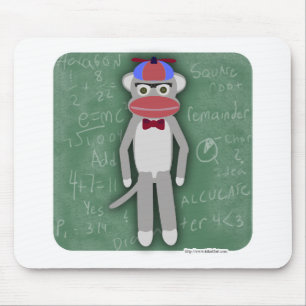Nerdy Fiftiesクールおもしろいソックモンキーマンガアート マウスパッド
