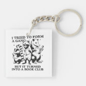 Nerdy Forest Animals Reading Club Illustration キーホルダー (裏面)