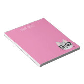 Nerdy Gray Tabby Catメモ帳 ノートパッド (アングル)