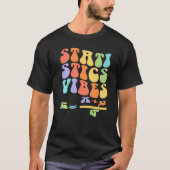 Nerdy Groovy Statistics Vibes Math Teacher Tシャツ (正面)