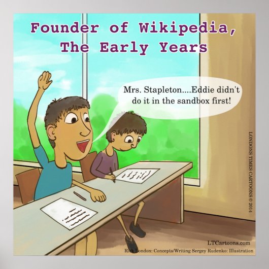 Nerdy Kids おもしろい Cartoon Poster ポスター (正面)