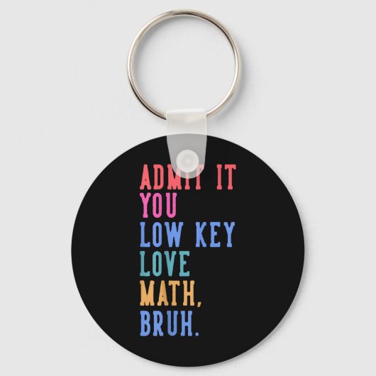 Nerdy Mathそれを認める低鍵愛Math Bruh Tea キーホルダー (正面)