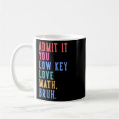 Nerdy Mathそれを認める低鍵愛Math Bruh Tea コーヒーマグカップ (左)