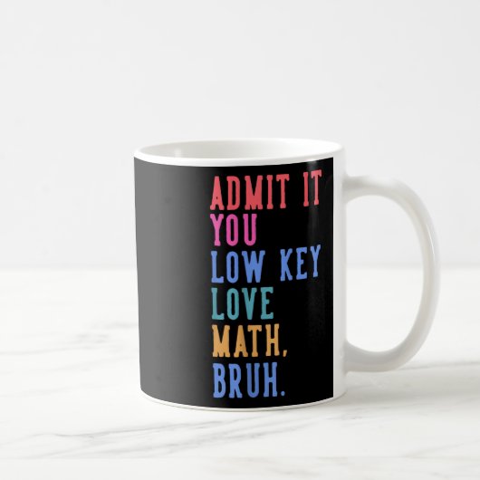 Nerdy Mathそれを認める低鍵愛Math Bruh Tea コーヒーマグカップ (右)