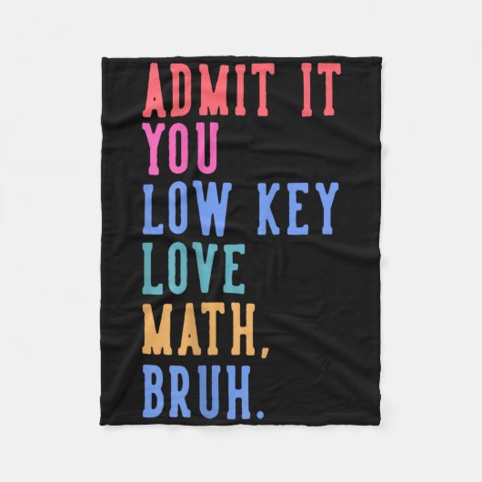 Nerdy Mathそれを認める低鍵愛Math Bruh Tea フリースブランケット (正面)