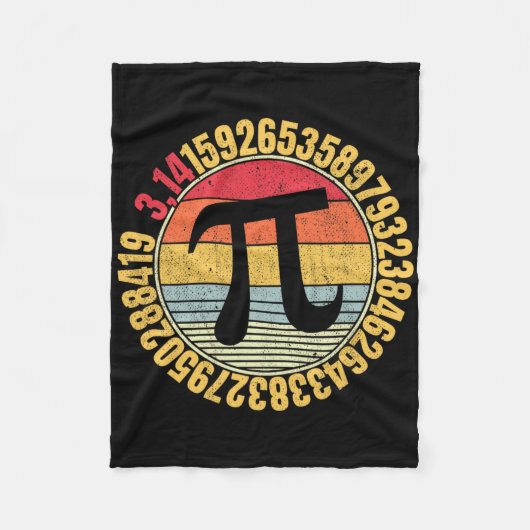 Nerdy Math Piシンボルマスレテ フリースブランケット (正面)