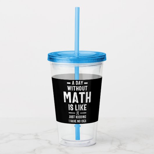 Nerdy Math Teacher PI Physics Mathematician Gift アクリルタンブラー (正面)