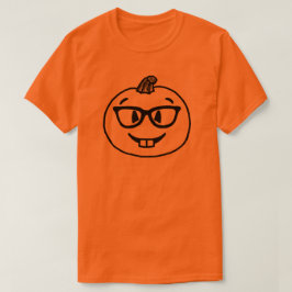Nerdy Pumpkin絵文字シャツおたくハロウィーン絵文字 Tシャツ