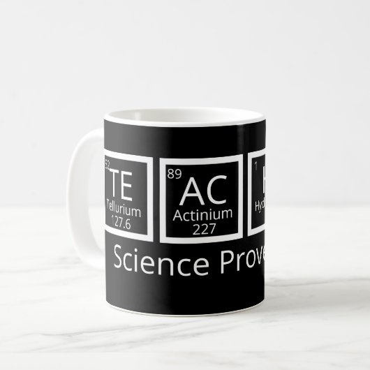 Nerdy Science先生ユーモア周期表 コーヒーマグカップ (正面左)