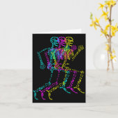 Nerdy Skeleton Bones Labeled Funny Halloween Human カード (黄色い花)