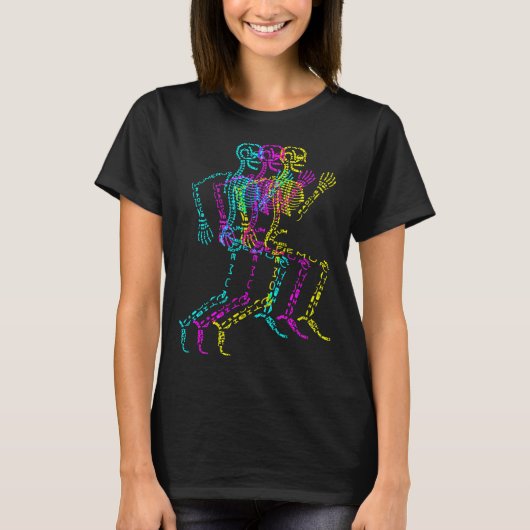Nerdy Skeleton Bones Labeled Funny Halloween Human Tシャツ (正面)