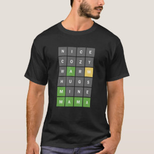 Nerdy Wordy Moms Motherのためのクロスワードパズルゲーム Tシャツ