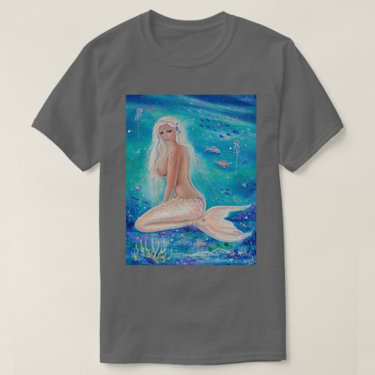 Nerea Mermaidファンタジーアートバイルネラヴォワ Tシャツ (デザイン正面)