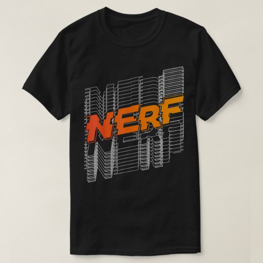 Nerf積み上げ線のロゴ Tシャツ (デザイン正面)