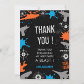 Nerf誕生日サンキューカード銃の水ダーツ戦争 招待状 (正面)