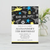 Nerf誕生日招待状ダーツ戦水銃 招待状 (スタンド正面)