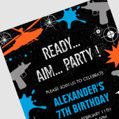 Nerf誕生日招待状トップ銃の水ダーツ戦争 招待状