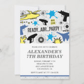 Nerf誕生日招待状狩りトップガンボーイ 招待状 (正面)