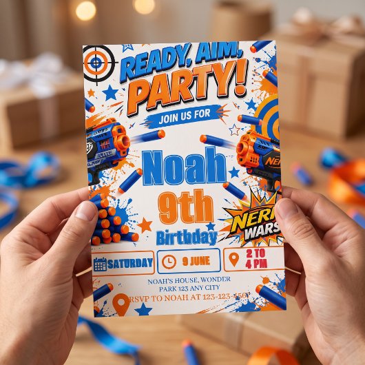 Nerf バースデー 招待状