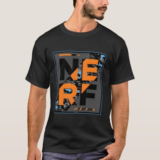 Nerf Camouflageグリッチポスター Tシャツ (正面)