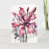 Nerine - Watercolor flowers カード (正面)