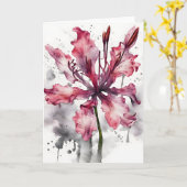 Nerine - Watercolor flowers カード (黄色い花)