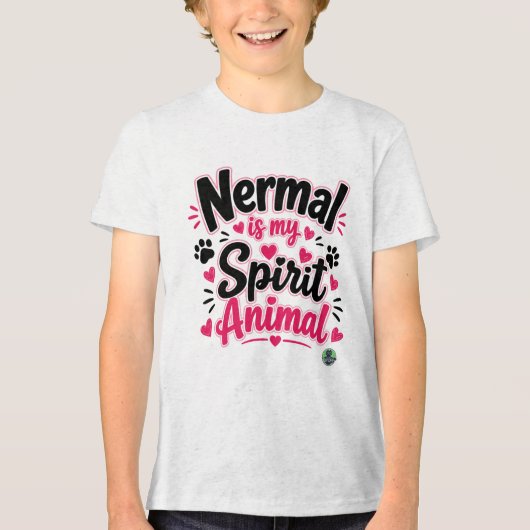NERMALは私の守護霊動物だ _ The Alaska Cat Cafe トライブレンドTシャツ (正面)