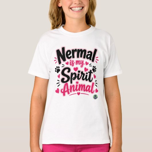 NERMALは私の守護霊動物だ _ The Alaska Cat Cafe Tシャツ (正面)