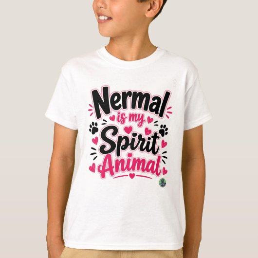 NERMALは私の守護霊動物だ _ The Alaska Cat Cafe Tシャツ (正面)