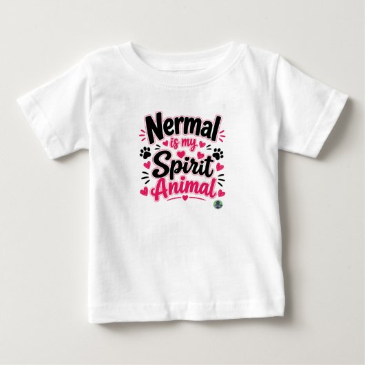 NERMALは私の守護霊動物 _ The Alaska Cat Cafe ベビーTシャツ (正面)